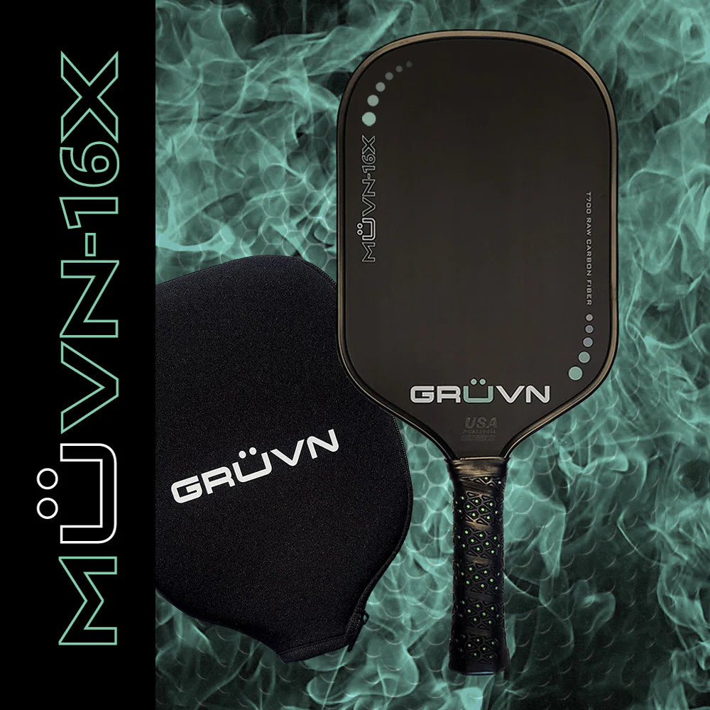 GRÜVN MÜVN-16X Raw Carbon Pickleball Paddle (Two Colours)