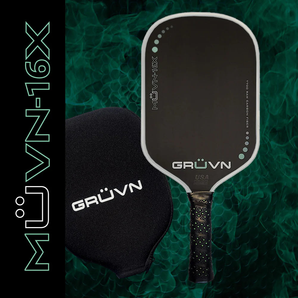 GRÜVN MÜVN-16X Raw Carbon Pickleball Paddle (Two Colours)