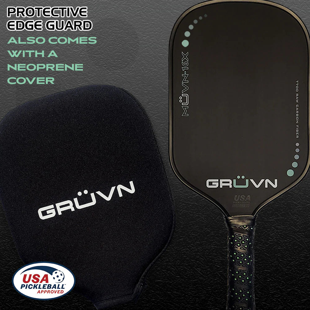 GRÜVN MÜVN-16X Raw Carbon Pickleball Paddle (Two Colours)