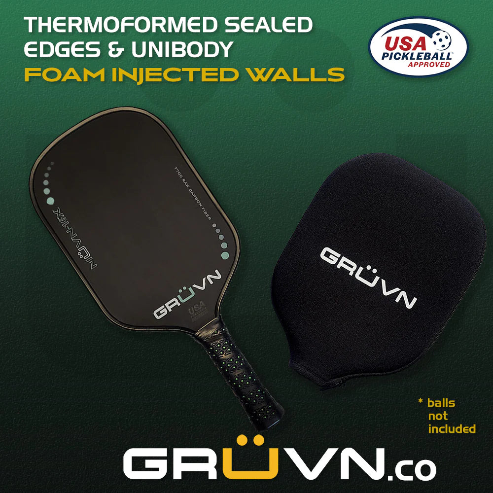 GRÜVN MÜVN-16X Raw Carbon Pickleball Paddle (Two Colours)